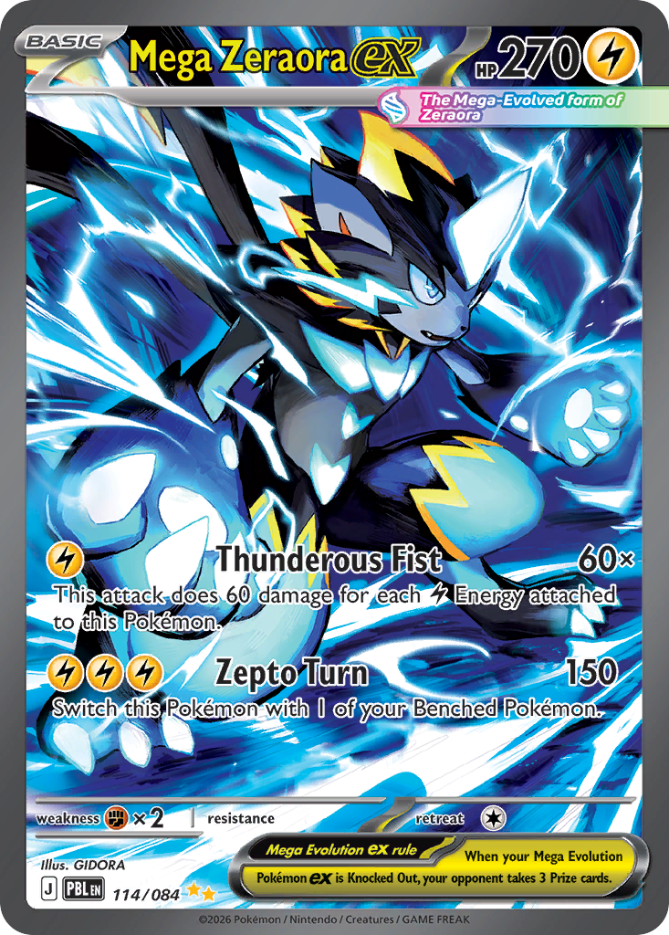 Mega Zeraora EX  114/084